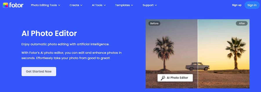 Fotor:一款在线AI照片编辑、设计软件和AI图像生成工具